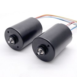2 Stück Φ35,8mm 12V/24V Bürstenloser Gleichstrommotor TEC3650 20mN.m 5300U/min/3400U/min Schaft 3,175mm