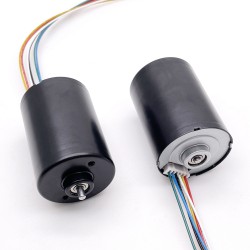 2 Stück Φ35,8mm 12V/24V Bürstenloser Gleichstrommotor TEC3650 20mN.m 5300U/min/3400U/min Schaft 3,175mm