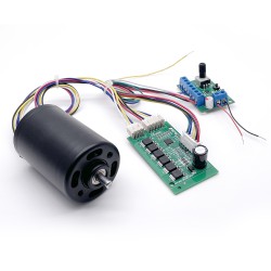 2 Stück 12V/24V Bürstenloser Gleichstrommotor + BLDC Motorsteuerung Kit TEC4266 500g.cm 4500U/min