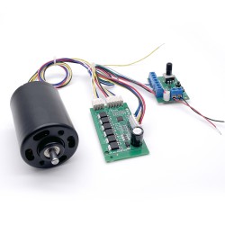 2 Stück 12V/24V Bürstenloser Gleichstrommotor + BLDC Motorsteuerung Kit TEC4266 500g.cm 4500U/min