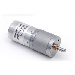 2 Stück Φ25mm 12V/24V Bürsten DC Getriebemotor GM25-TEC2430 mit Verhältnis 4~499 Stirnradgetriebe 0.2-5kg.cm