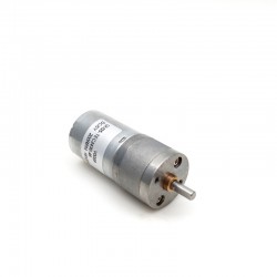 2 Stück Φ25mm 12V/24V Bürsten DC Getriebemotor GM25-TEC2430 mit Verhältnis 4~499 Stirnradgetriebe 0.2-5kg.cm