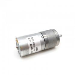 2 Stück Φ25mm 12V/24V Bürsten DC Getriebemotor GM25-TEC2430 mit Verhältnis 4~499 Stirnradgetriebe 0.2-5kg.cm