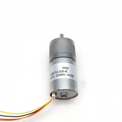 20 Stück Φ25mm 12V/24V Bürsten DC Getriebemotor GM25-TEC2430 mit Verhältnis 4~499 Stirnradgetriebe 0.2-5kg.cm