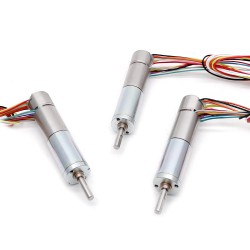 2 Stück Φ12mm 6V/12V Bürstenloser Eisenlose Motoren GMP12-TBC1220 mit Planetengetriebe Wellendurchmesser 3mm