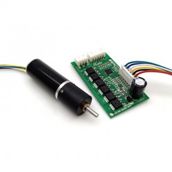 2 Stück Φ16mm 12V/24V Bürstenloser Eisenlose Motoren GMP16T-TEC1636 mit Planetengetriebe Wellendurchmesser 3mm
