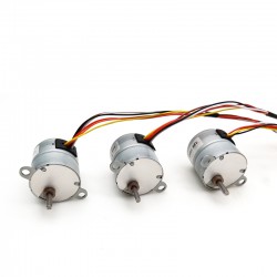 2 Stück 12V Mikro DC Schrittgetriebemotor GM25-25BY 7.5° 120mA 500g,cm 4 Phasen mit Untersetzung 10~100 Getriebe