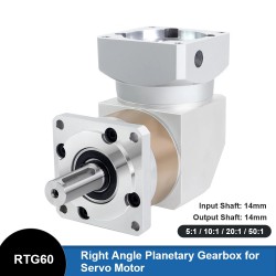 RTG60 Serie Nema 24 Winkelplanetengetriebe, Untersetzung 5:1/10:1/20:1/50:1 für 60mm Servomotoren