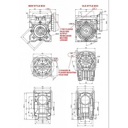 NMRV040 Schneckengetriebe 5:1 10:1 20:1 30:1 50:1 für Nema 34 Motor