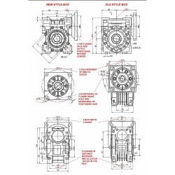 NMRV050 Schneckengetriebe Untersetzung 5:1/10:1/20:1 Passend für Nema 42 Schrittmotor