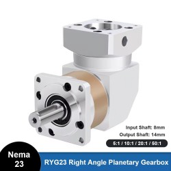 RYG23 Serie Nema 23 Winkelplanetengetriebe, Untersetzung 5:1/10:1/20:1/50:1 für Nema 23 Schrittmotor