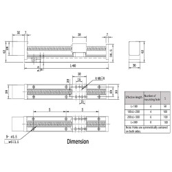 linearführungsschiene, Linearführungen FSL30 50–300 mm mit Nema 14 Schrittmotor