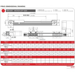 Linearführung, Linearschiene FPB45 mit Riemenantrieb, Schlitten und Nema 23 Schrittmotor