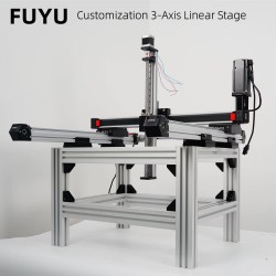 Linearführung schiene, Linearführungsschiene FPB60 mit Riemenantrieb, Schlitten und Nema 24 Schrittmotor für CNC