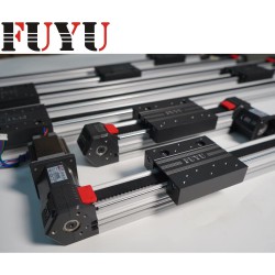 Linearführung schiene, Linearführungsschiene FPB60 mit Riemenantrieb, Schlitten und Nema 24 Schrittmotor für CNC