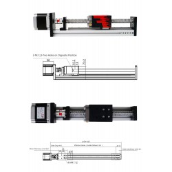 Linearantrieb mit Kugelumlaufspindel, CNC Linearführung FSL40 500 mm mit Nema 23 Schrittmotor