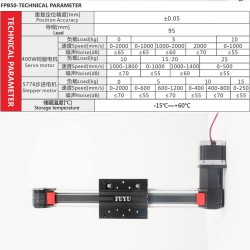 Linearantrieb mit Kugelumlaufspindel, CNC Linearführung FPB50 95 mm mit Nema 23 Schrittmotor