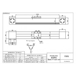 Hochgeschwindigkeits CNC Linearführungsschiene, Linearantribe FBL80 1000 mm mit Nema34 Schrittmotor