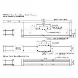 Kugelumlaufspindel Linearantribe, Linearführungsschiene FS60 mit Nema 24 Schrittmotor