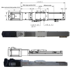 Doppelschienen-Linearmodul, Linearführungsantrieb FCH60 50–1000 mm mit 400 W Servomotor
