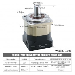 PGH090 Serie Schrägverzahntes Planetengetriebe, Eingangswelle 19mm für Nema 34 Schrittmotor / 80-90mm Servomotor