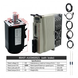 400W/600W/750W/1000W AC Servomotor mit Steuerung Set 110V / 220V 1,27Nm-3,8Nm für CNC- und SPS-Systeme
