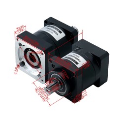 PX60 Serie Nema 24 Planetengetriebe Eingangswelle 14 mm, Ausgangswelle 14 mm