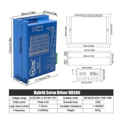 Nema34 Closed Loop Schrittmotor Kit 86HB250-156B-HBS86 (No Brake) 1,8 Grad 12N.m mit HBS86 Treiber