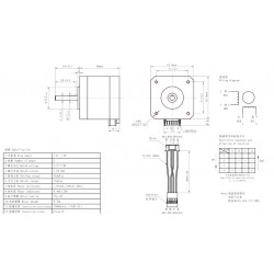 Oukeda NEMA 17 Schrittmotor 17HS4401 1,8 Grad 45Ncm 2 Phasen für 3D-Druckerrobotik