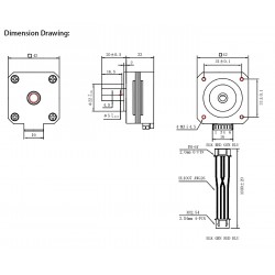 OUKEDA NEMA17 Schrittmotor 17HS4023 1,8 Grad 14 Ncm 1A Für 3D-Drucker und Titan-Extruder