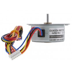 Oukeda Permanentmagnet Schrittmotor OK42PM22-0186A-C1 7,5 Grad 4,90Ncm 12V 6 Drähte