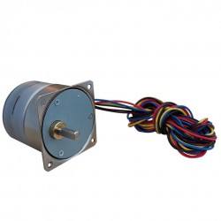 Oukeda Permanentmagnet Getriebe Schrittmotor 7,5 Grad 24V 4 Phasen mit 10:1/30:1/50:1/75:1/120:1 Getriebe