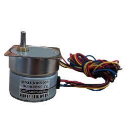 Oukeda Permanentmagnet Getriebe Schrittmotor 7,5 Grad 24V 4 Phasen mit 10:1/30:1/50:1/75:1/120:1 Getriebe