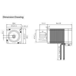300W 24V/48V Bürstenlose DC Motor & BLDC Motorsteuerung Kit OK60BLS108-430-30J5+OK3BL30ZR 95,55Ncm 3000U/min 3 Phasen