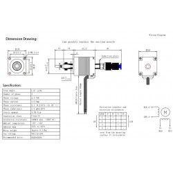 Oukeda Nema 11 Schrittmotor OK28FD33DL-ZC-SX für SMT-Bestückungsautomaten 1,8 Grad 6Ncm 2 Phasen mit Dämpfungsdüse