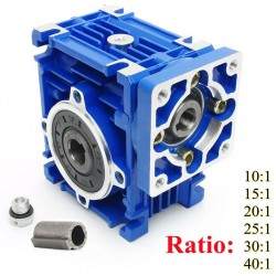 NMRV030 Schneckengetriebe Untersetzung 10:1 15:1 20:1 25:1 30:1 40:1 für Nema23 Schrittmotor / Servomotor