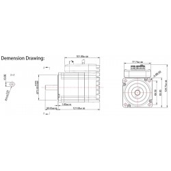 JMC NEMA 34 Integrierter Closed Loop Schrittmotor mit Treiber IHSS86-60-45 1,8 Grad 4,5Nm 6A 60V 2 Phasen