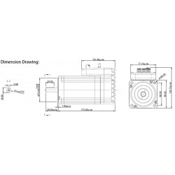 JMC NEMA 34 Integrierter Closed Loop Schrittmotor mit Treiber iHSS86-80-100 1,8 Grad 9,8 Nm 6A 80V 2 Phasen