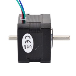 Nema 17 Doppelwellen Schrittmotor 17HS13-1334D 2,8V 1,8 Grad 22Ncm 4 Drähte
