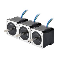 3 Stück Nema 17 Schrittmotor 3-17HS16-2004S1 45Ncm 4 Drähte mit 1m Kabel und Stecker