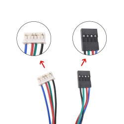 Nema 17 Schrittmotor 17HS15-1504S-X1 45Ncm 12V 1,5A 4 Drähte mit 1m Kabel und Stecker