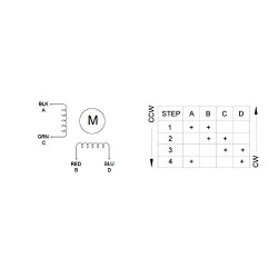 Nema 17 Schrittmotor 17HS13-0404S1 12V 1,8 Grad 26Ncm 4 Drähte