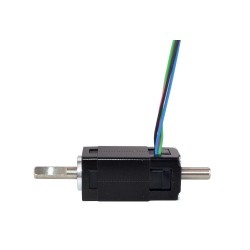 Nema 6 Doppelwellen Schrittmotor 6HS12-0304D 1,8 Grad 0,58Ncm 0,3A 14x14x30mm 4 Drähte