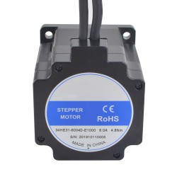 Nema 34 E-Serie Closed Loop Schrittmotor 34HE31-6004D-E1000 4,8Nm Encoder 1000CPR