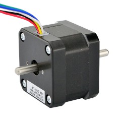 Nema 17 Doppelwellen Schrittmotor 12V 17HM13-0316D 0,9 Grad 16Ncm 6 Drähte