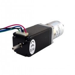 Nema 11 Doppelwellen Planetengetriebe Schrittmotor (Hohle Hinterwelle) mit Untersetzung 14:1 Getriebe
