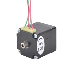 Nema 11 Hohlwellen Schrittmotor 11HS13-1004H Doppelwelle 6Ncm 1,0A 4 Drähte