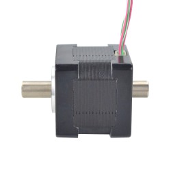 Nema 14 Hohlwellen Schrittmotor 14HS14-1254H Doppelwelle 16Ncm 1,25A 4 Drähte