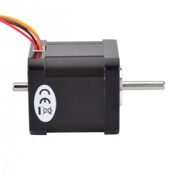 Nema 17 Doppelwellen Schrittmotor 17HM19-0406D 12V 0,9 Grad 32Ncm 6 Drähte