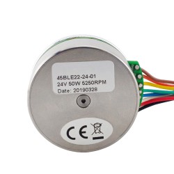 Ф43,2x21,6mm Bürstenloser Motor Außenläufer 45BLE22-24-01 24V 5250U/min 0,084Nm 50W 2,6A